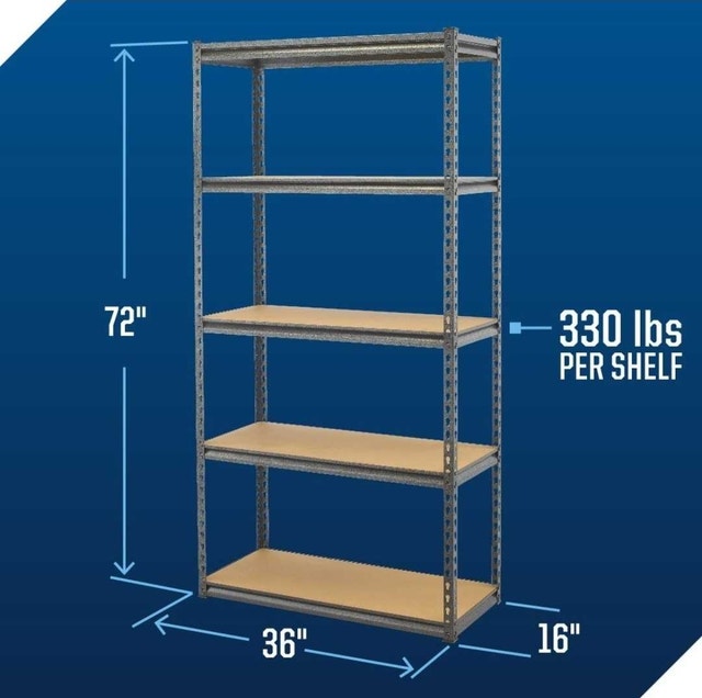 Adjustable 5 Shelf Storage Organizer Garage