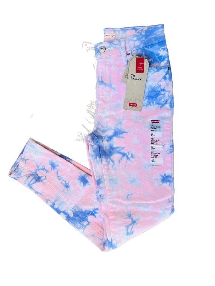 Levi's 711 High Rise Tie-Dye Jeans Size 24 NWT - photo 2