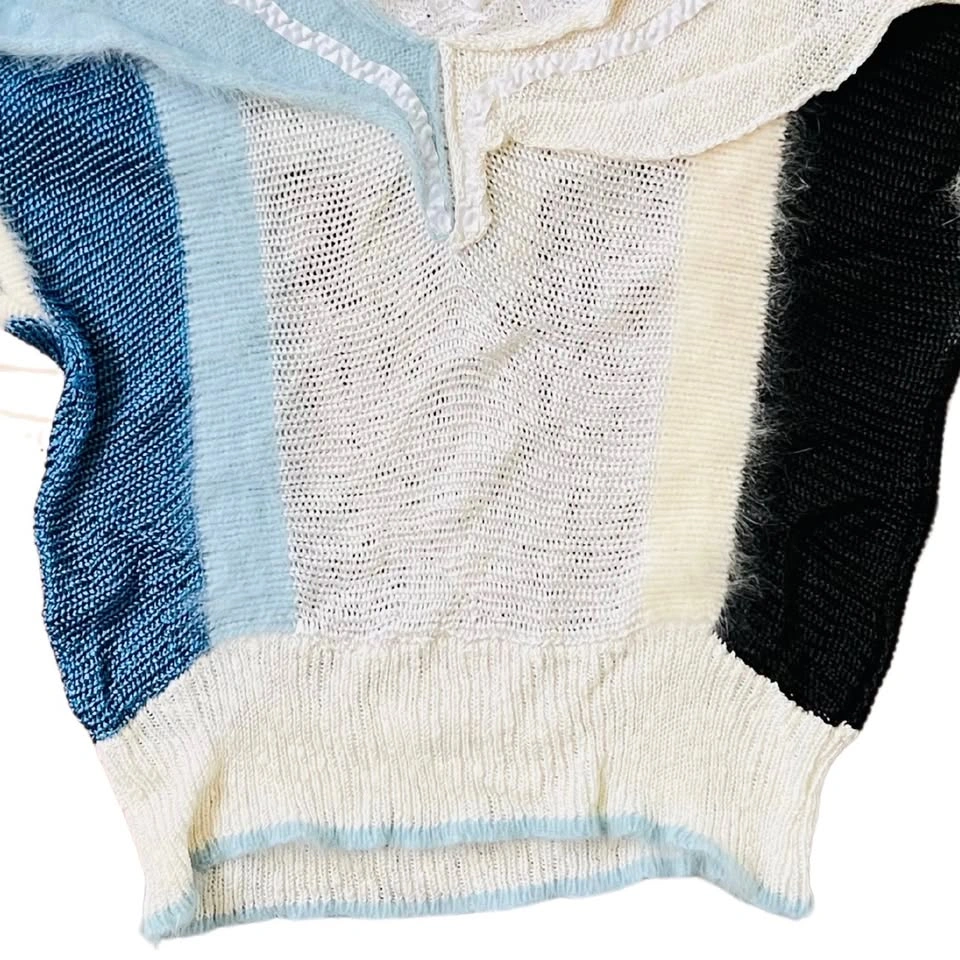 Boho Patchwork Knit Hoodie | Med - photo 4