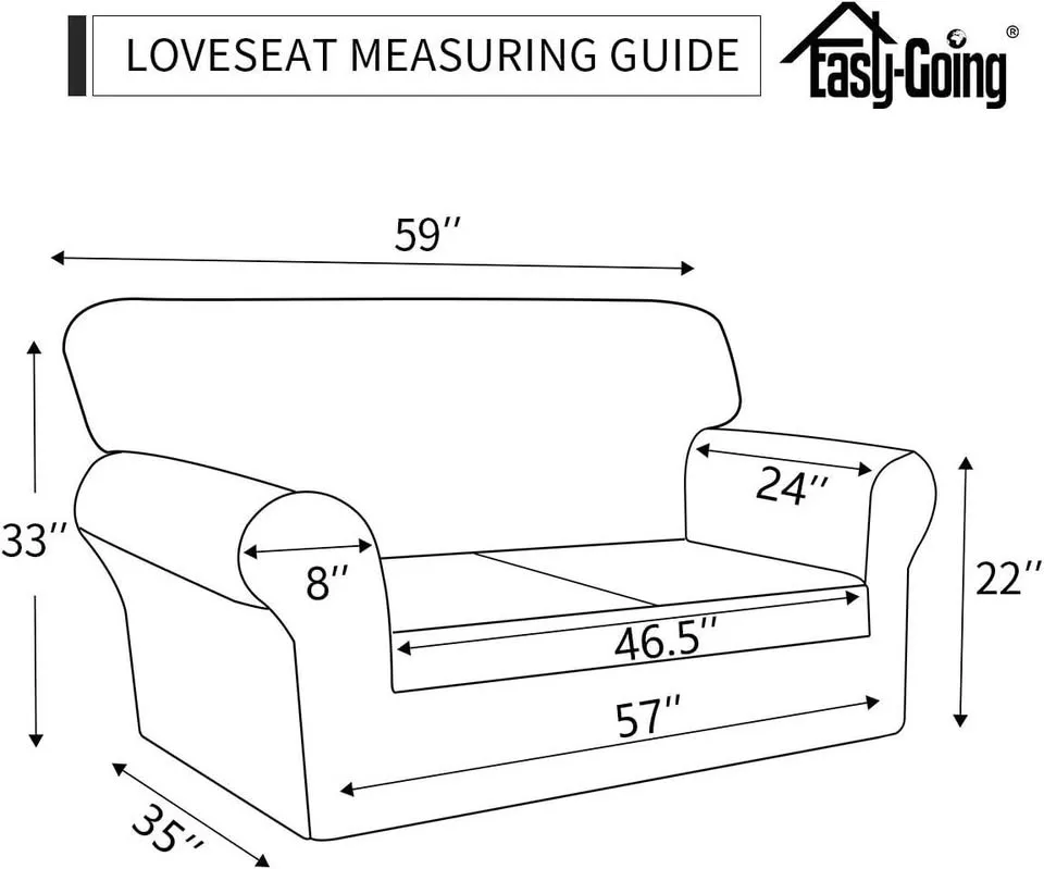 Easy-Going Stretch Loveseat Couch Cover image indicator(6)