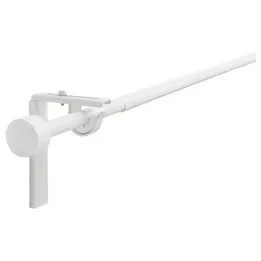 BEKRÄFTA Curtain rod set, white, 120-210 cm 28 mm