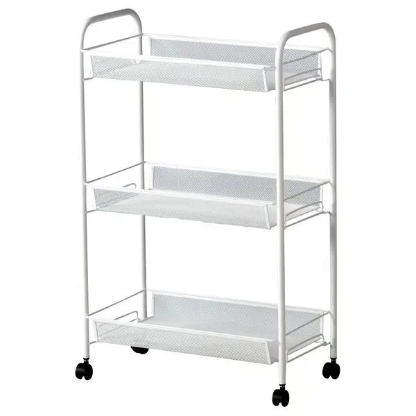 HORNAVAN Cart, white, 26x48x77 cm (10 1/4x18 7/8x30 3/8 ")
