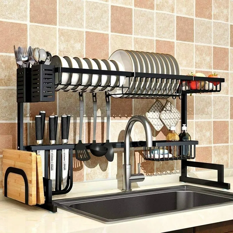 Adjustable Over the sink dish drying rack