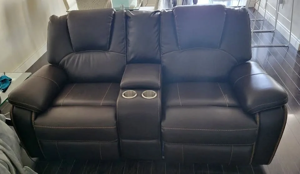 2-Seater Full Recliner Sofa with Cup Holders