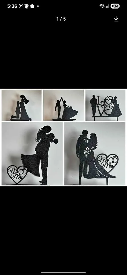 3D Printed Wedding Cake Toppers: Mr & Mrs, Mr & Mr...
