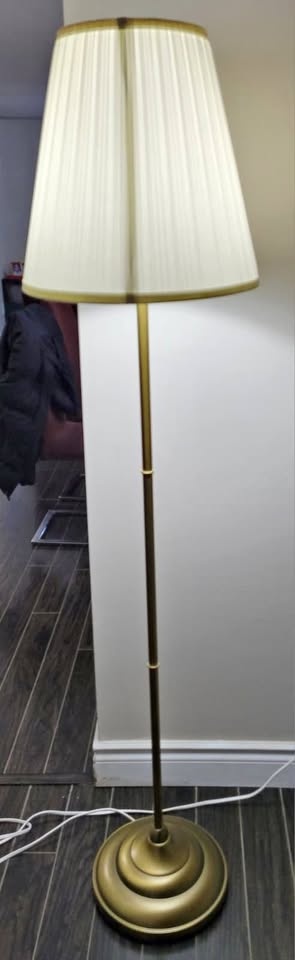 IKEA ÅRSTID Floor Lamp – Brass/White – Excellent Condition
