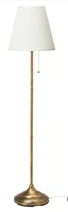 IKEA ÅRSTID Floor Lamp – Brass/White – Excellent Condition - photo 2