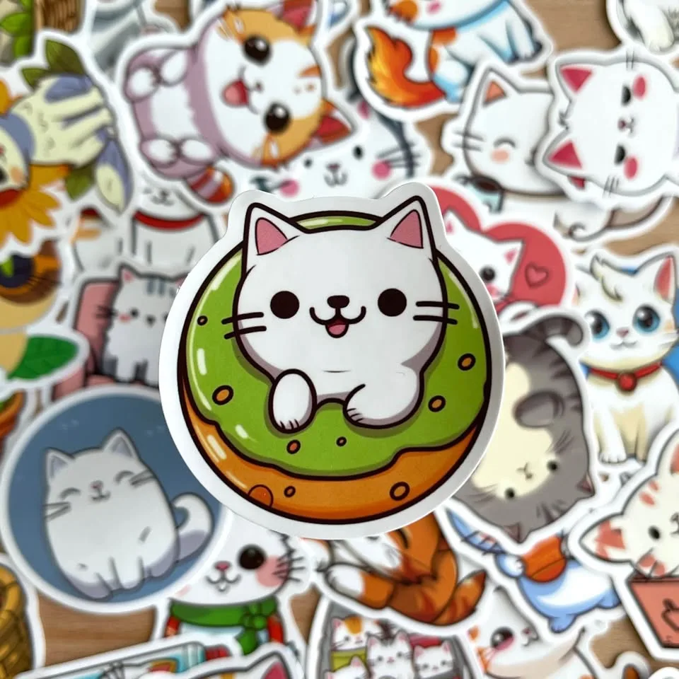 Pack of 49 Cute Cats Stickers CW49 image indicator(6)