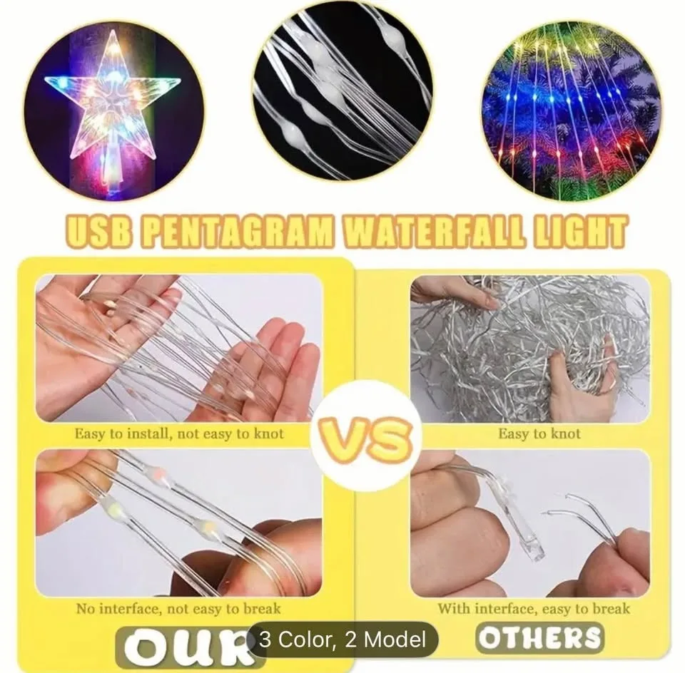 Brand new Usb Christmas tree lights with remote control image indicator(4)