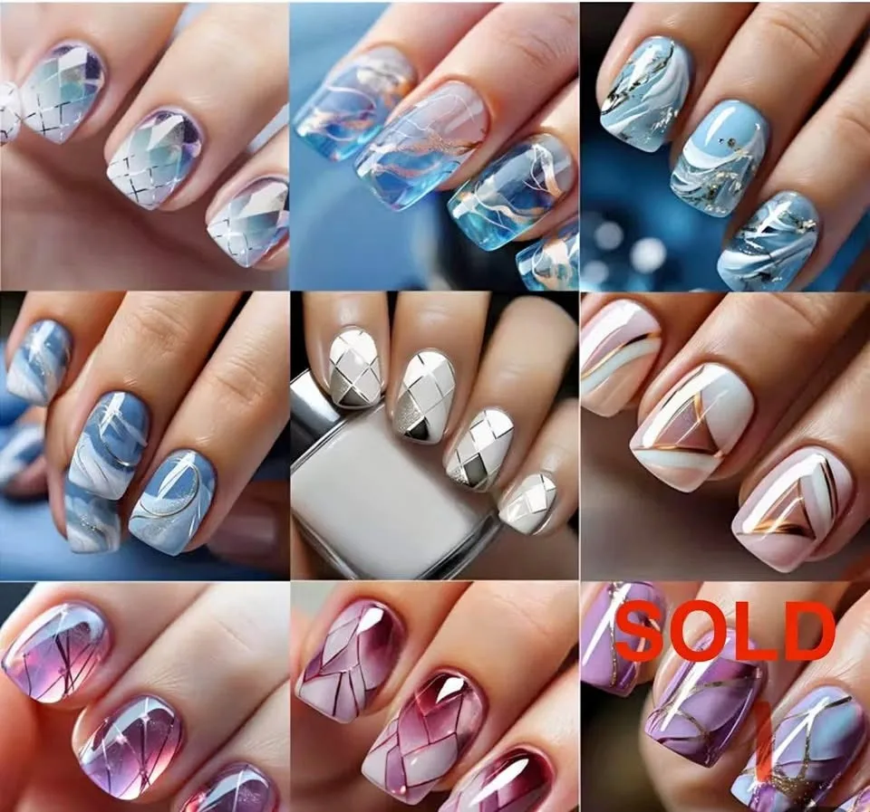 Brand new Press on nails short square Nails with jelly glue