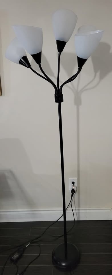 5-Head Floor Lamp – Multi-Directional Lights – Black - photo 4