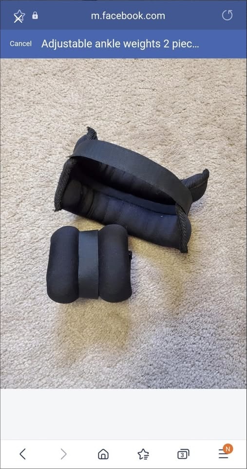 Adjustable ankle weights 2.2lbs 1kg each