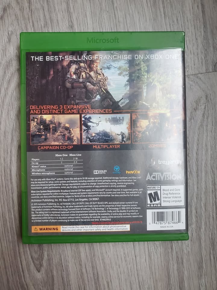 Call of Duty - Black ops 3 Xbox one 1 game - photo 3
