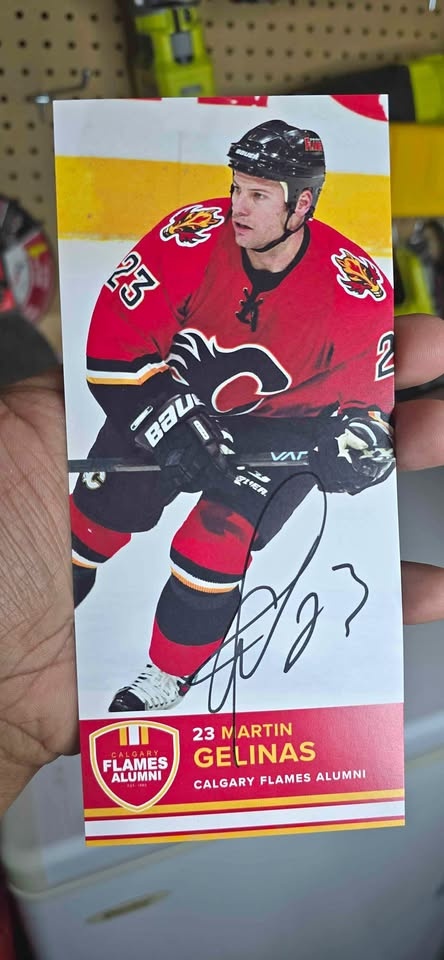 Calgary Flames Martin Gelinas Signed autograph