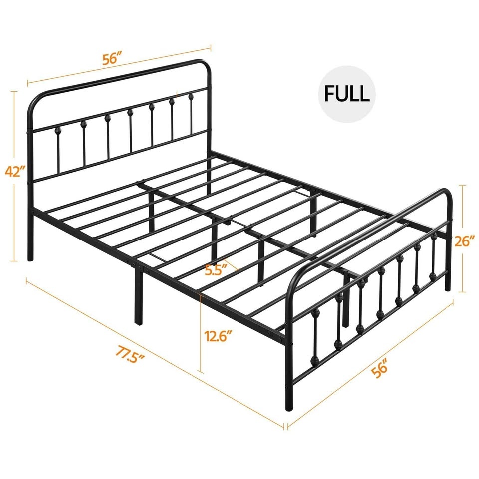 Full/Double Farmhouse Style Metal Platform Bed - BRAND NEW - photo 3