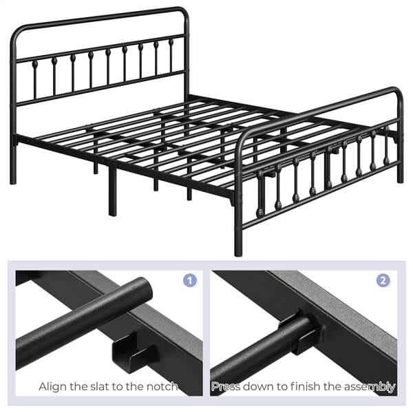 King Farmhouse Style Metal Platform Bed - BRAND NEW - photo 3