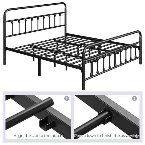 King Farmhouse Style Metal Platform Bed - BRAND NEW image indicator(3)