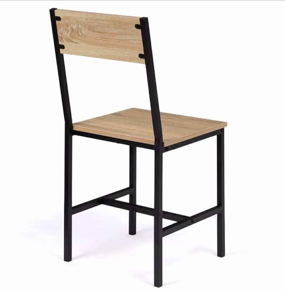 Wood and Metal Dining Table Chairs x 4 - BRAND NEW ASSEMBLED - photo 2