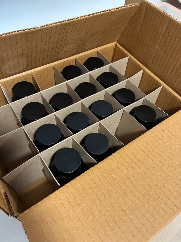 Amber Glass Jars - 4 oz (Set of 14) image indicator(3)