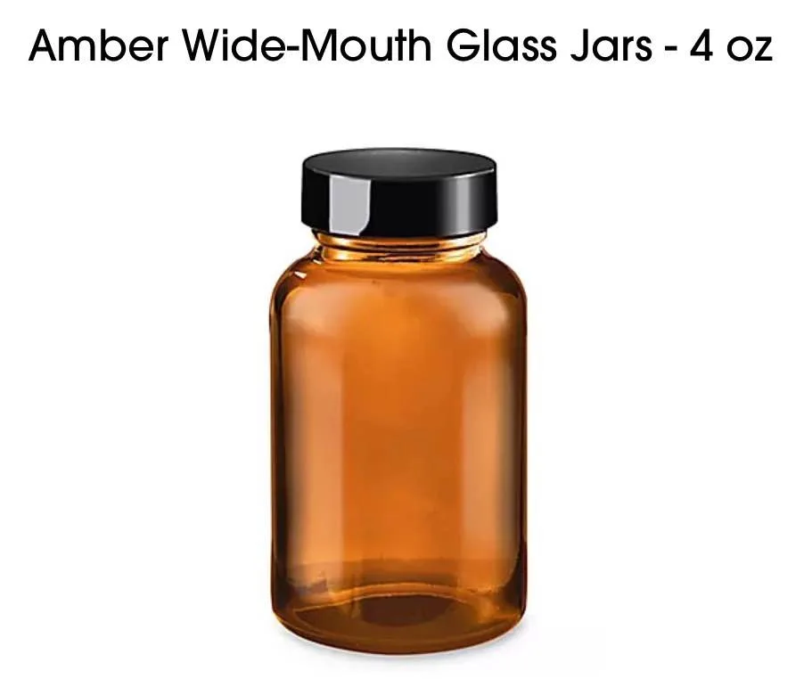 Amber Glass Jars - 4 oz (Set of 14) image indicator(4)