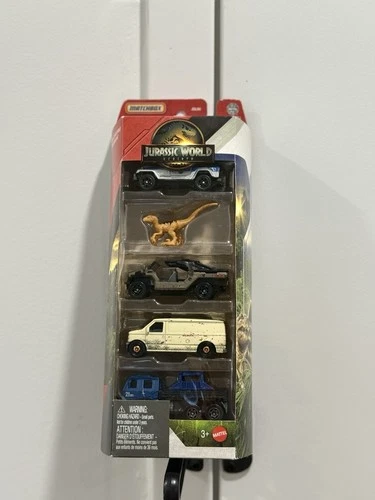Matchbox Jurassic World 5-Pack Diecast Cars New - photo 2