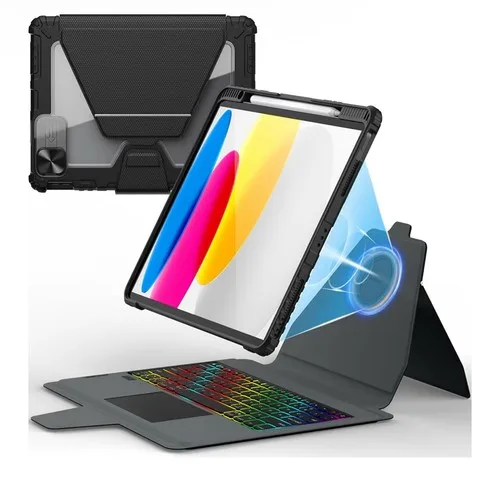 iPad 10th Gen Keyboard Case w/ Trackpad, Backlit, Magnetic