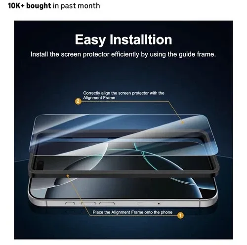 NEW’C iPhone 16 Pro Max Screen Protector 3-Pack image indicator(3)