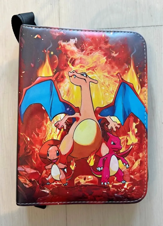 Filled Pokémon cards binder