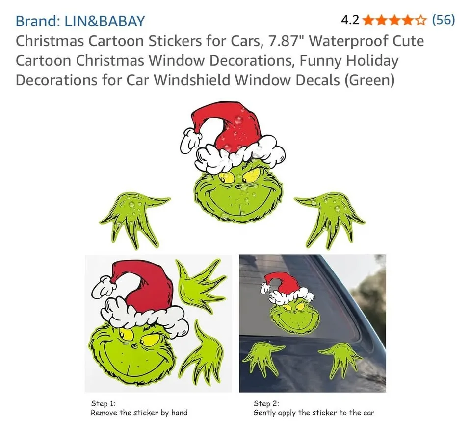 Christmas Cartoon Stickers for Cars image indicator(2)