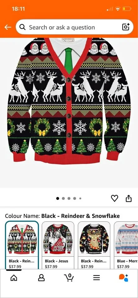 Christmas Unisex Funny Sweatshirt 3D Graphic Long Sleeve Animal