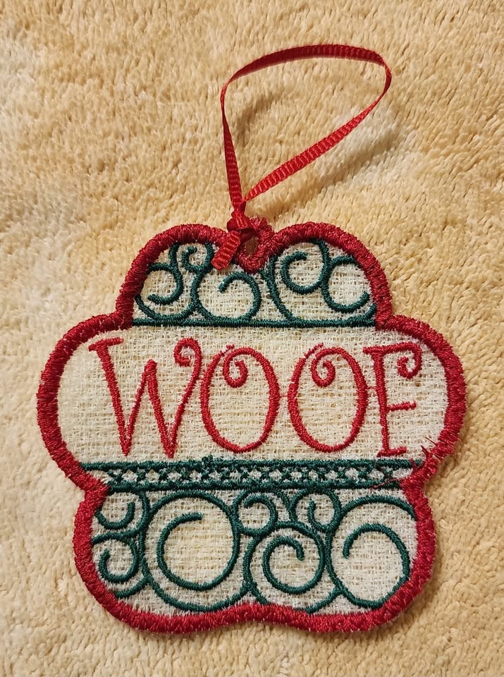 "Woof" Christmas ornament - photo 2