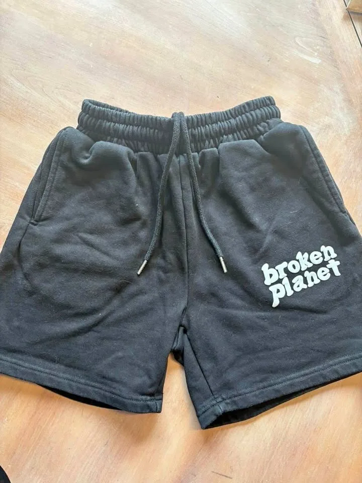 Broken Planet Black Sweat Shorts (Size Small) – Streetwear Style