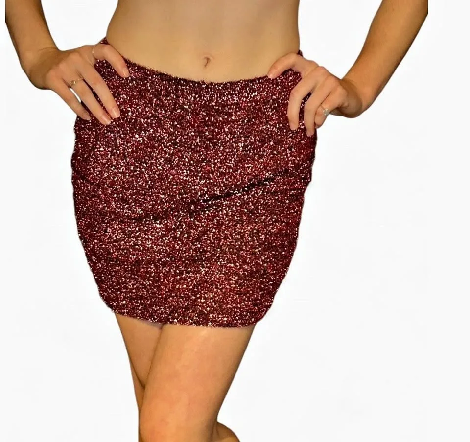FashionNova Sequin Pink Skirt