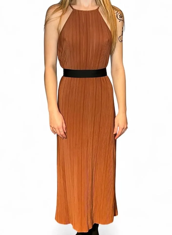 Burnt Orange Midi Dress