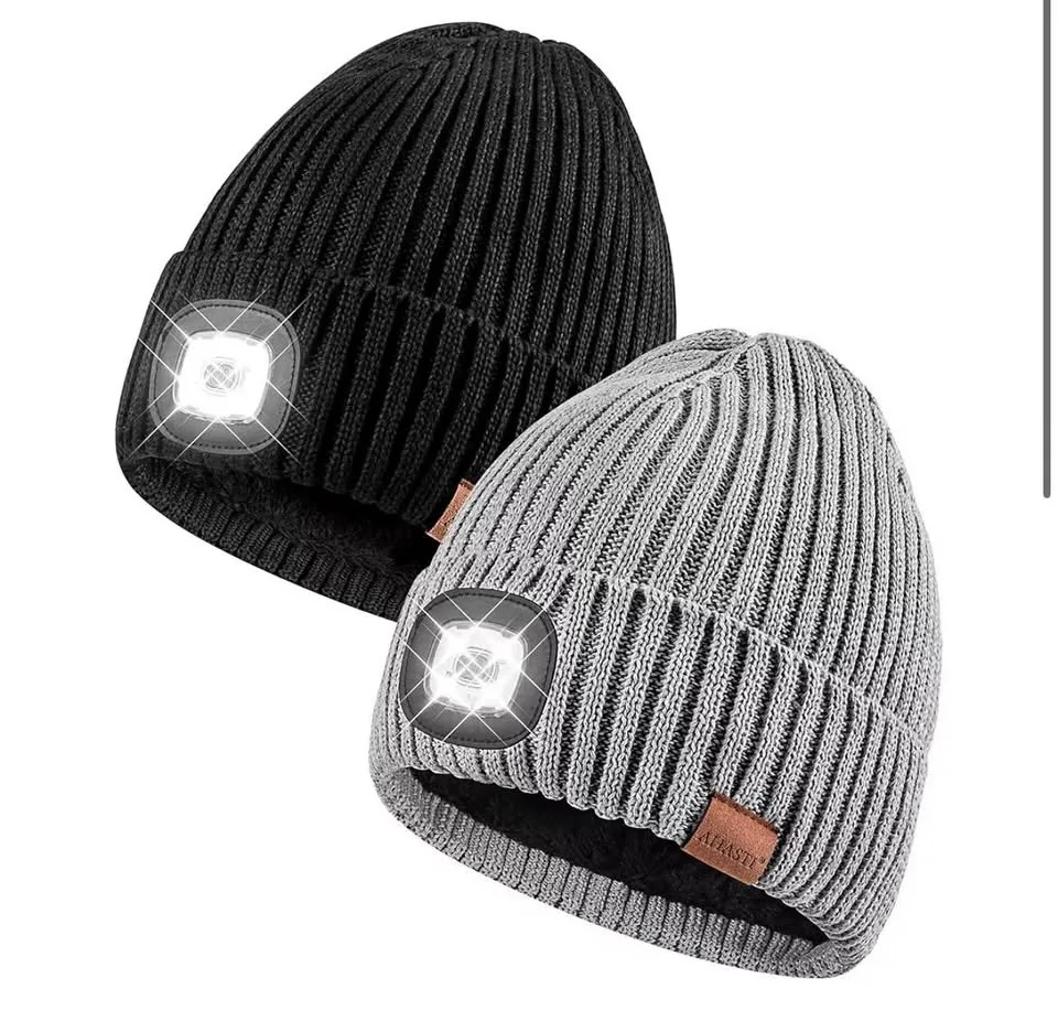 Beanie with Light for Men 2 Pack