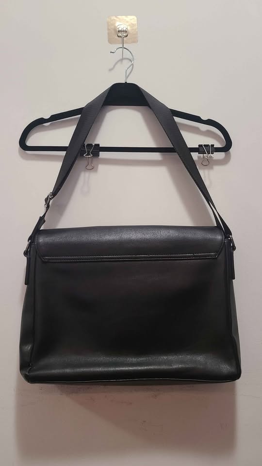 Zara Leather Messenger Laptop Shoulder Bag - photo 2