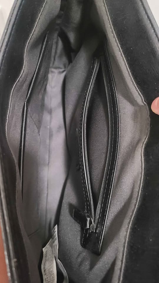Zara Leather Messenger Laptop Shoulder Bag - photo 3
