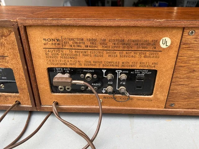 Vintage Sony fm am solid state stereo adaptor 8F-88w image indicator(3)