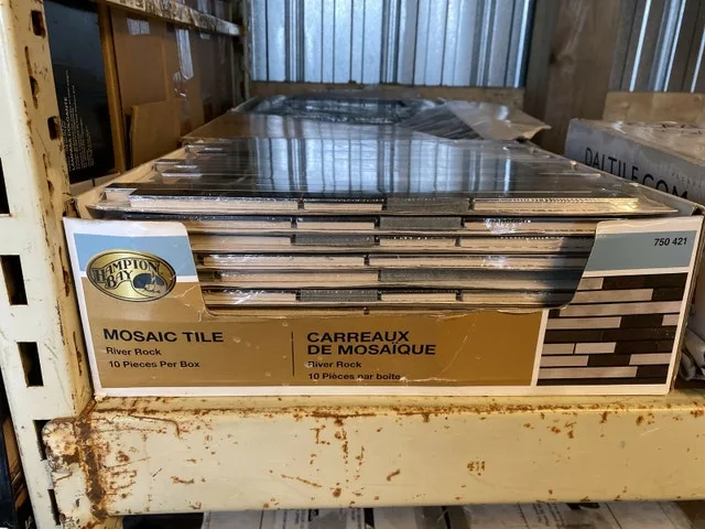 Hampton bay mosaic tiles river rock stainless steel image indicator(3)