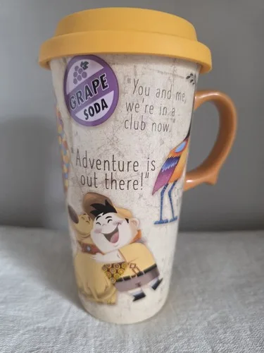 Disney Parks Ceramic Travel Coffee With Lid Like New