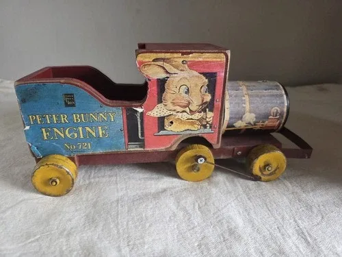 Vintage Pull Toy Peter Bunny Engine No. 721