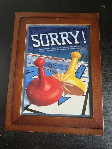 SORRY Vintage Game Collection in Wooden Wood Box Case CIB