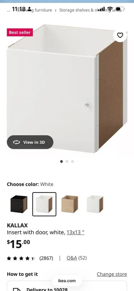 KALLAX - Shelf Unit white 30 1/8x57 5/8 image indicator(5)