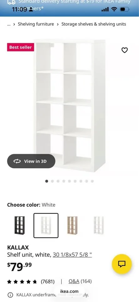 KALLAX - Shelf Unit white 30 1/8x57 5/8 image indicator(6)