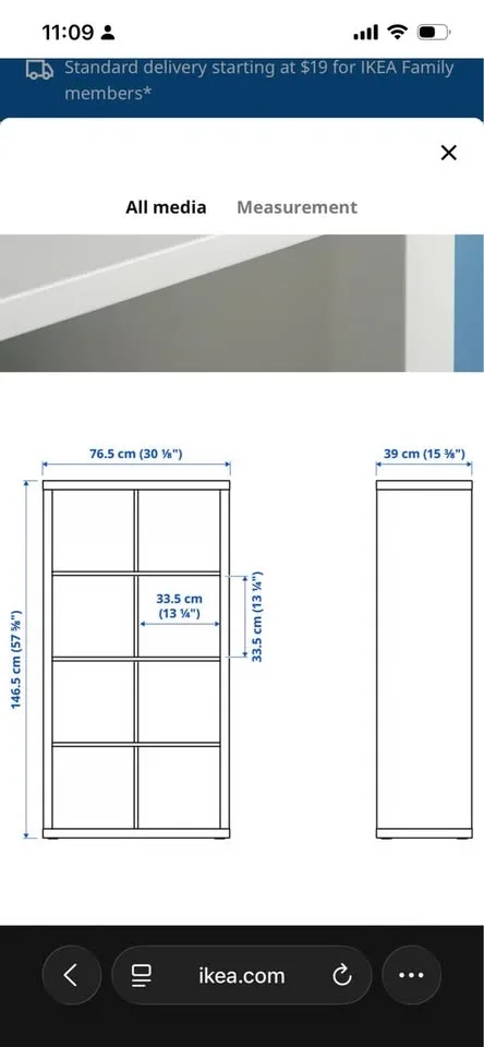 KALLAX - Shelf Unit white 30 1/8x57 5/8 image indicator(8)