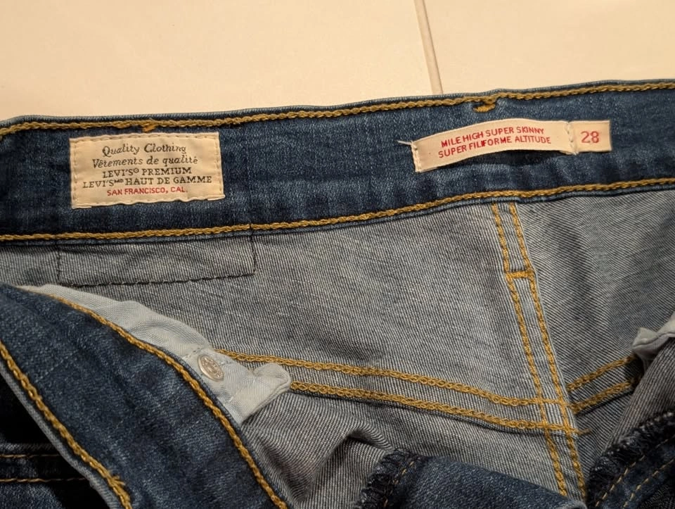 Levis Women's Blue Mile High Super Skinny W28 L30 - photo 2
