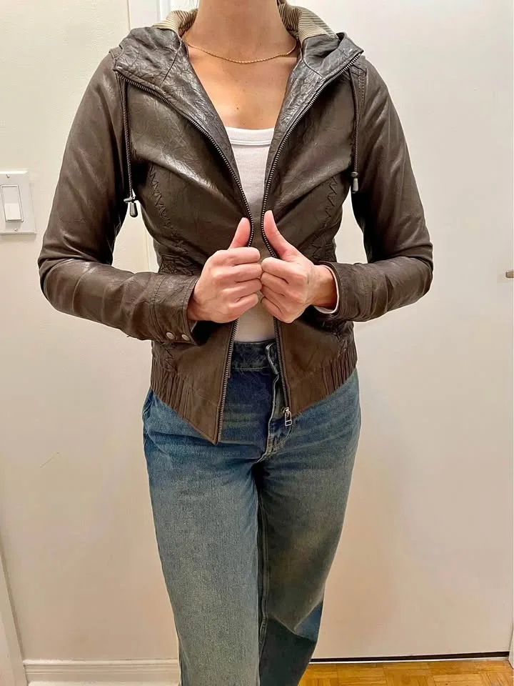 Danier- woman’s brown leather jacket