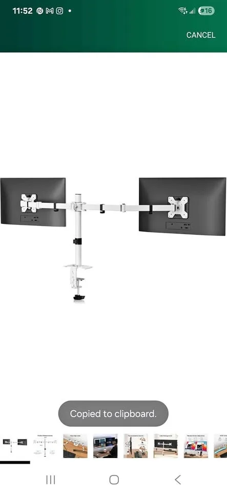 Dual.monutor Desk mount upto 42"