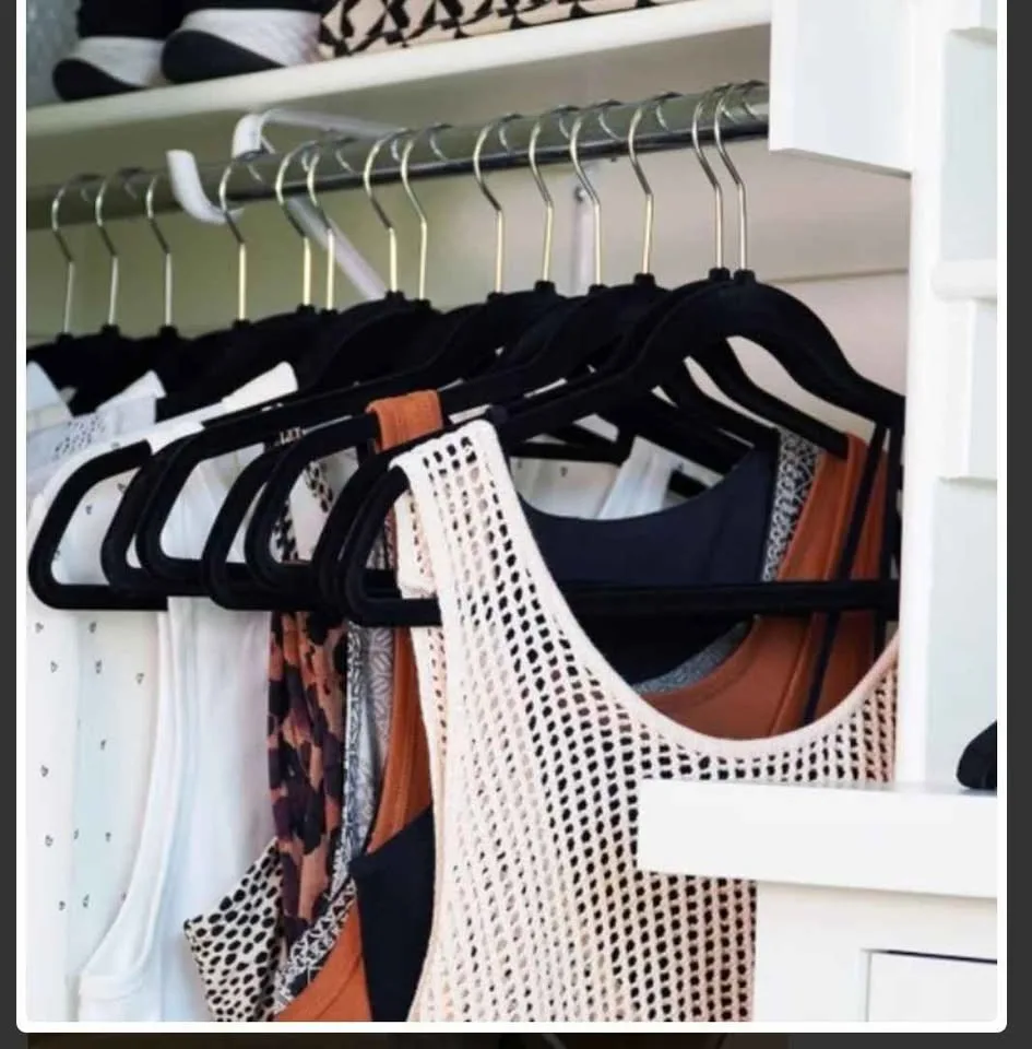 Pack of 12 - non slip premium quality clothes hangers image indicator(2)