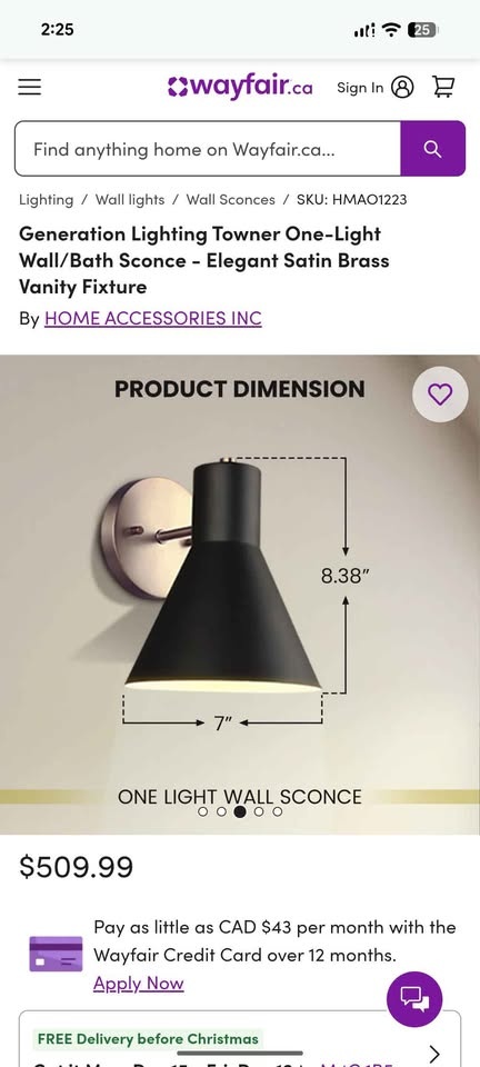 Lighting One-Light Wall/Bath Sconce Satin Brass - photo 4